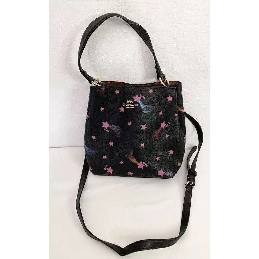 Coach Small Town Bucket Bag Shoulder Bag Leather Shooting Stars M2181 C7245 - Picture 1 of 11